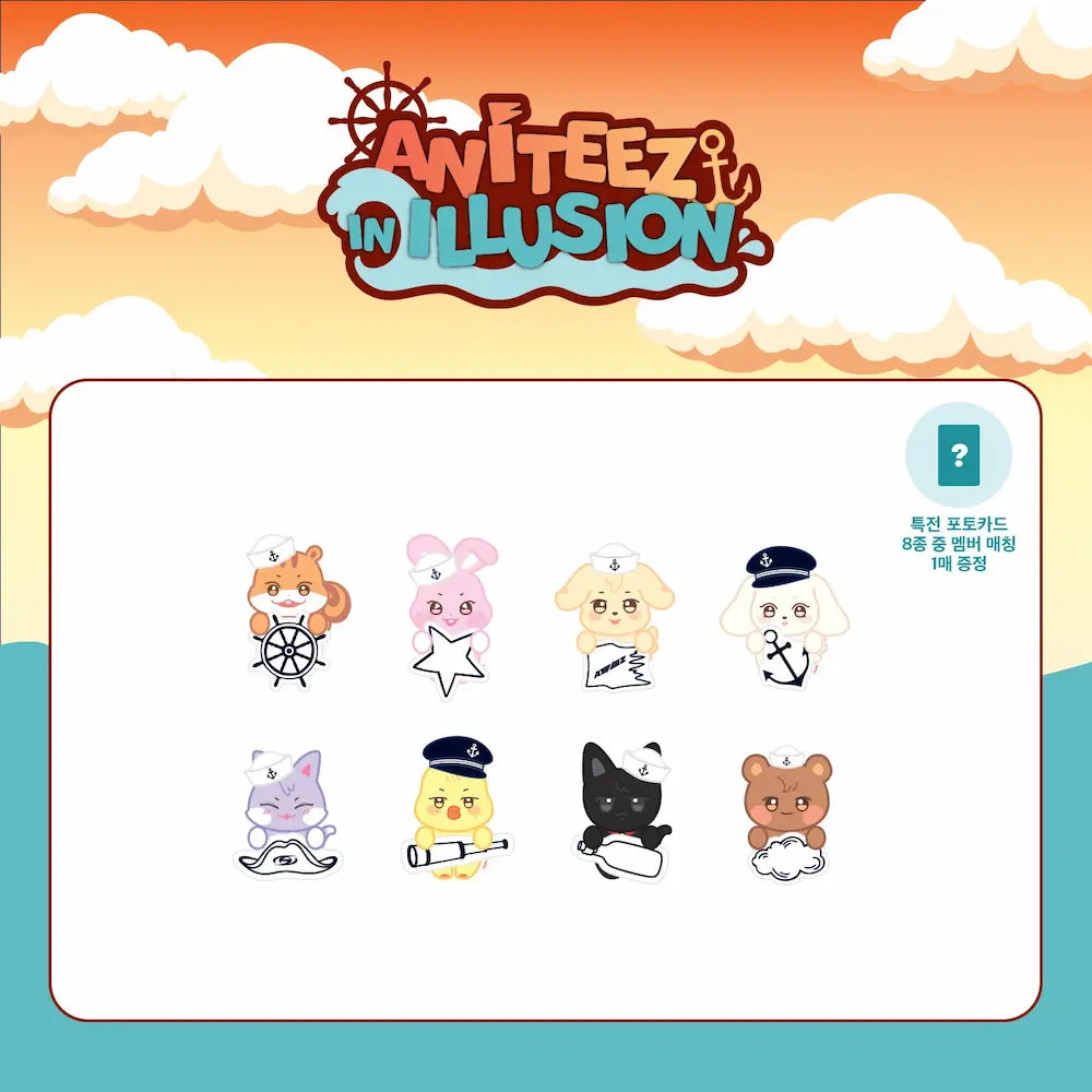 ATEEZ : ANITEEZ IN ILLUSION Official Merchandise - Monitor Doll (Marine Ver.) + Official Photocard