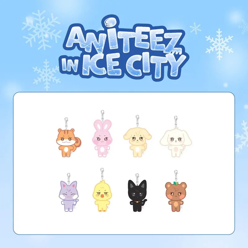 ATEEZ ANITEEZ In Ice City Official Merchandise - Plush Keyring ATEEZ ANITEEZ In Ice City Official Merchandise - Plush Keyring