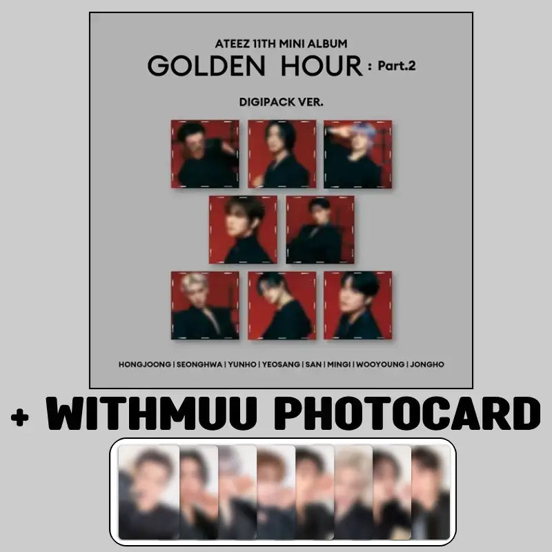 ATEEZ 11th Mini Album - GOLDEN HOUR : Part.2 (Digipack Ver.) + ATEEZ 11th Mini Album - GOLDEN HOUR : Part.2 (Digipack Ver.) +