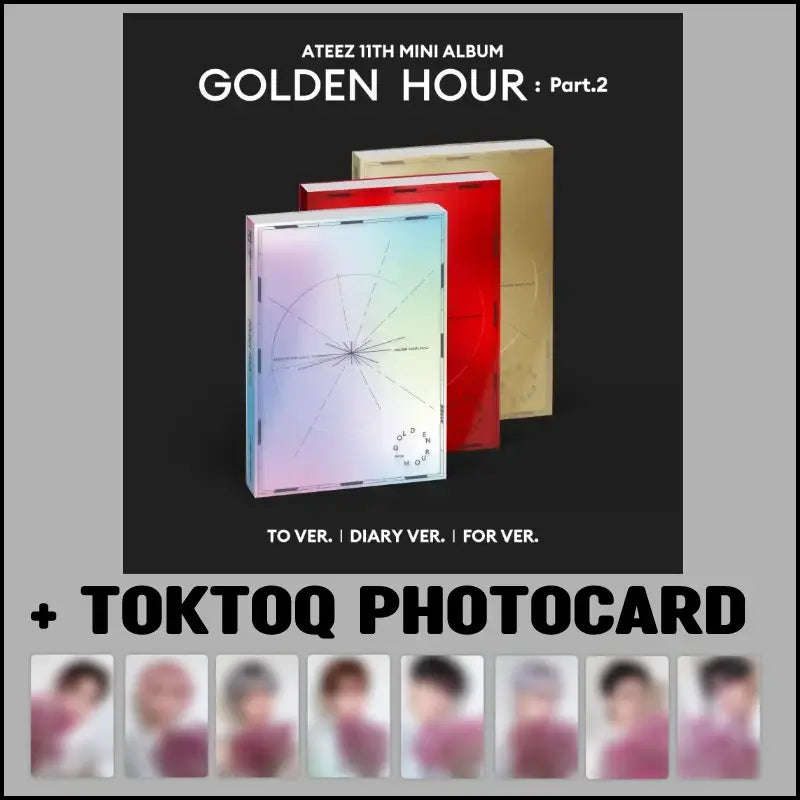 ATEEZ 11th Mini Album - GOLDEN HOUR : Part.2 + TOKTOQ Photocard ATEEZ 11th Mini Album - GOLDEN HOUR : Part.2 + TOKTOQ Photocard