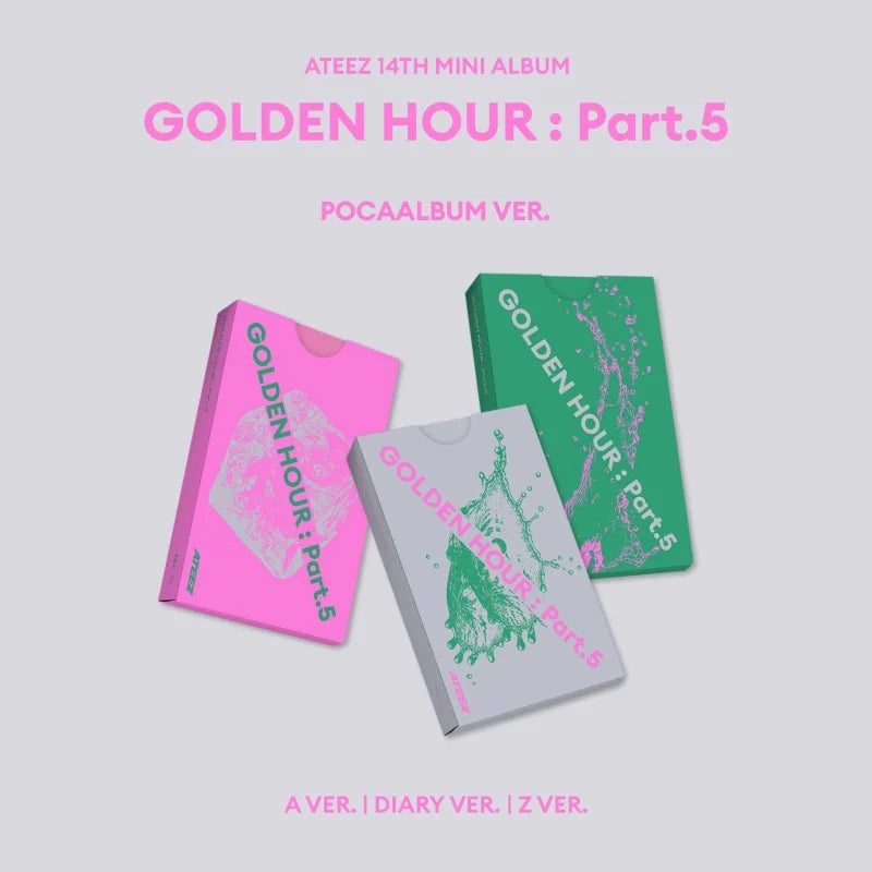 ateez アチズ　toktoq コンプリート　poca 花束　ロマンティック Pre-Order] ATEEZ 14th Mini Album - GOLDEN HOUR : Part 5 (Poca