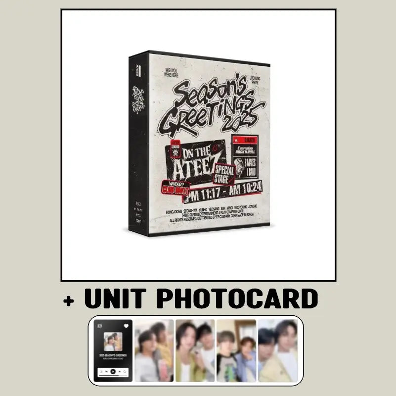 ATEEZ 2025 Official Season's Greetings + Unit Photocard – Choice ATEEZ 2025 Official Season's Greetings + Unit Photocard – Choice