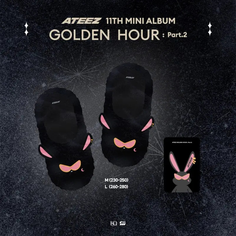ATEEZ GOLDEN HOUR : Part.2 Official Merchandise - Mito Fur Slippers