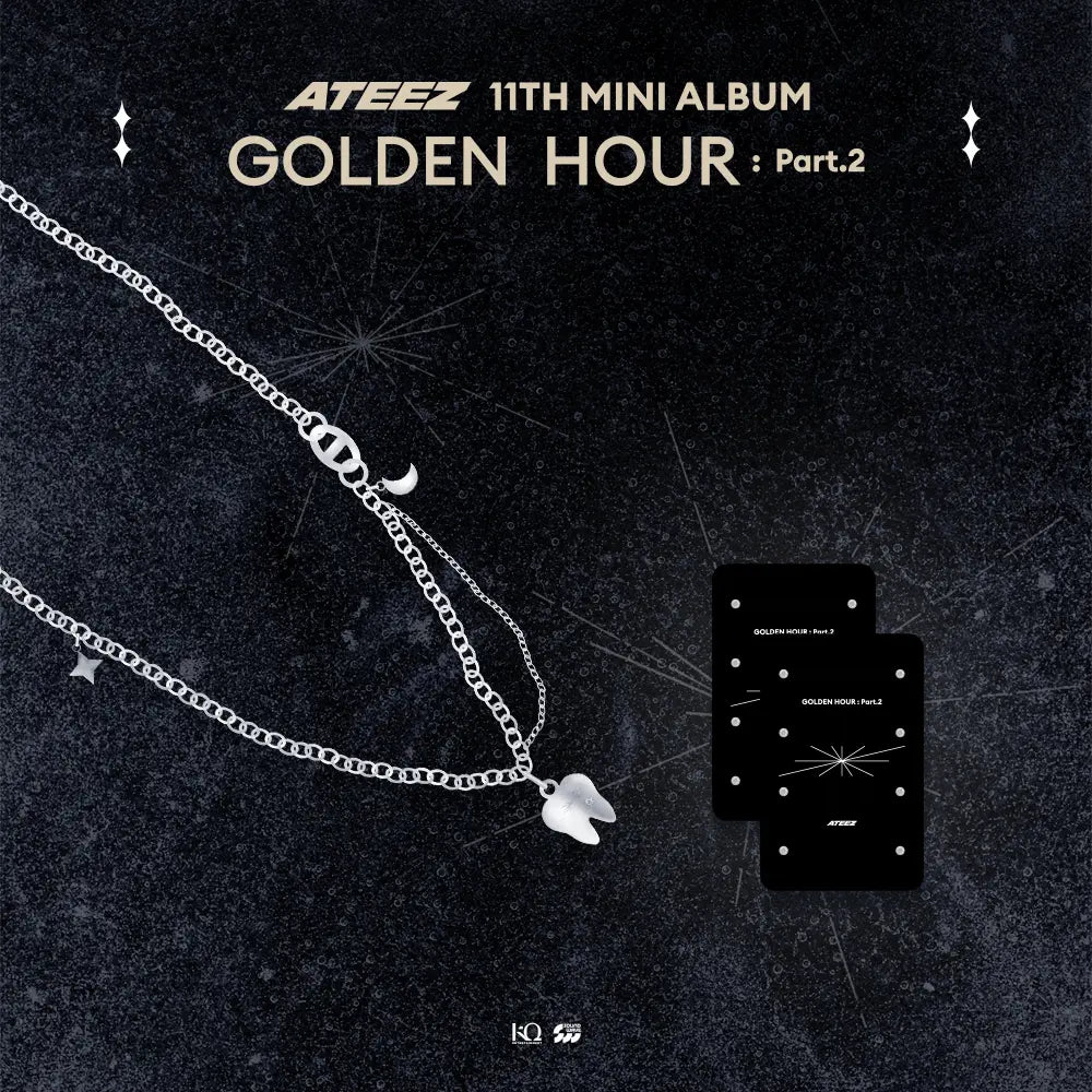 ateez サン GOLDEN HOUR PART 2 ネックレス トレカ ATEEZ GOLDEN HOUR : Part.2 Official Merchandise - Necklace