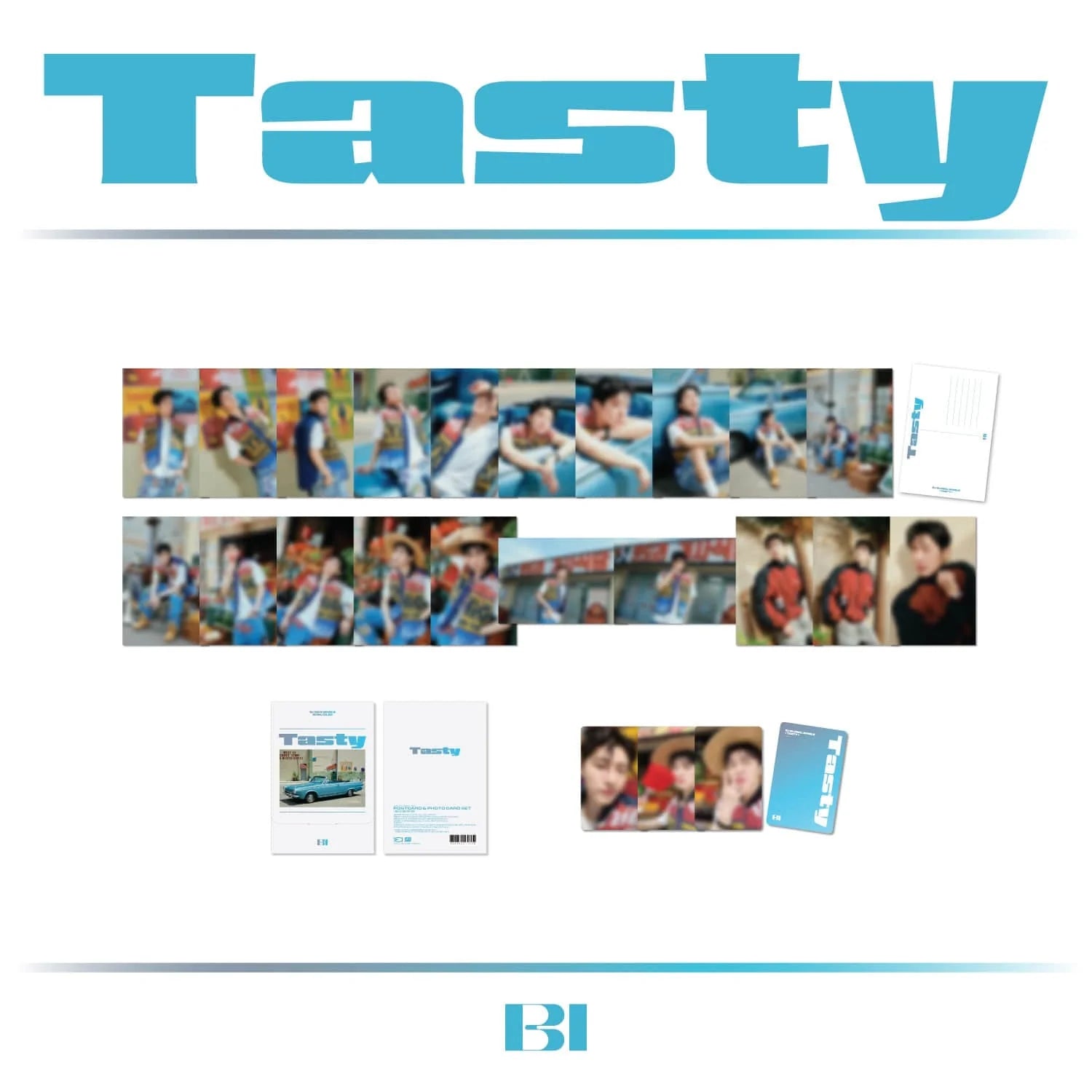 B.I Tasty Official Merchandise - Postcard & Photocard Set
