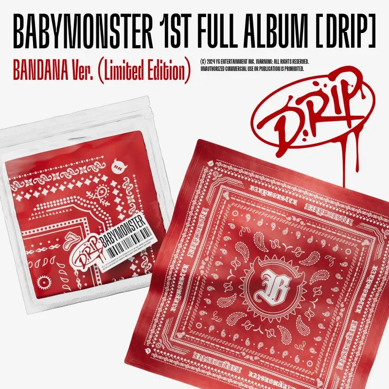 アイドル BABYMONSTER 1ST FULL ALBUM DRIP Amazon.com: BABYMONSTER - DRIP 1st Full Album (ZIP LOCK ver