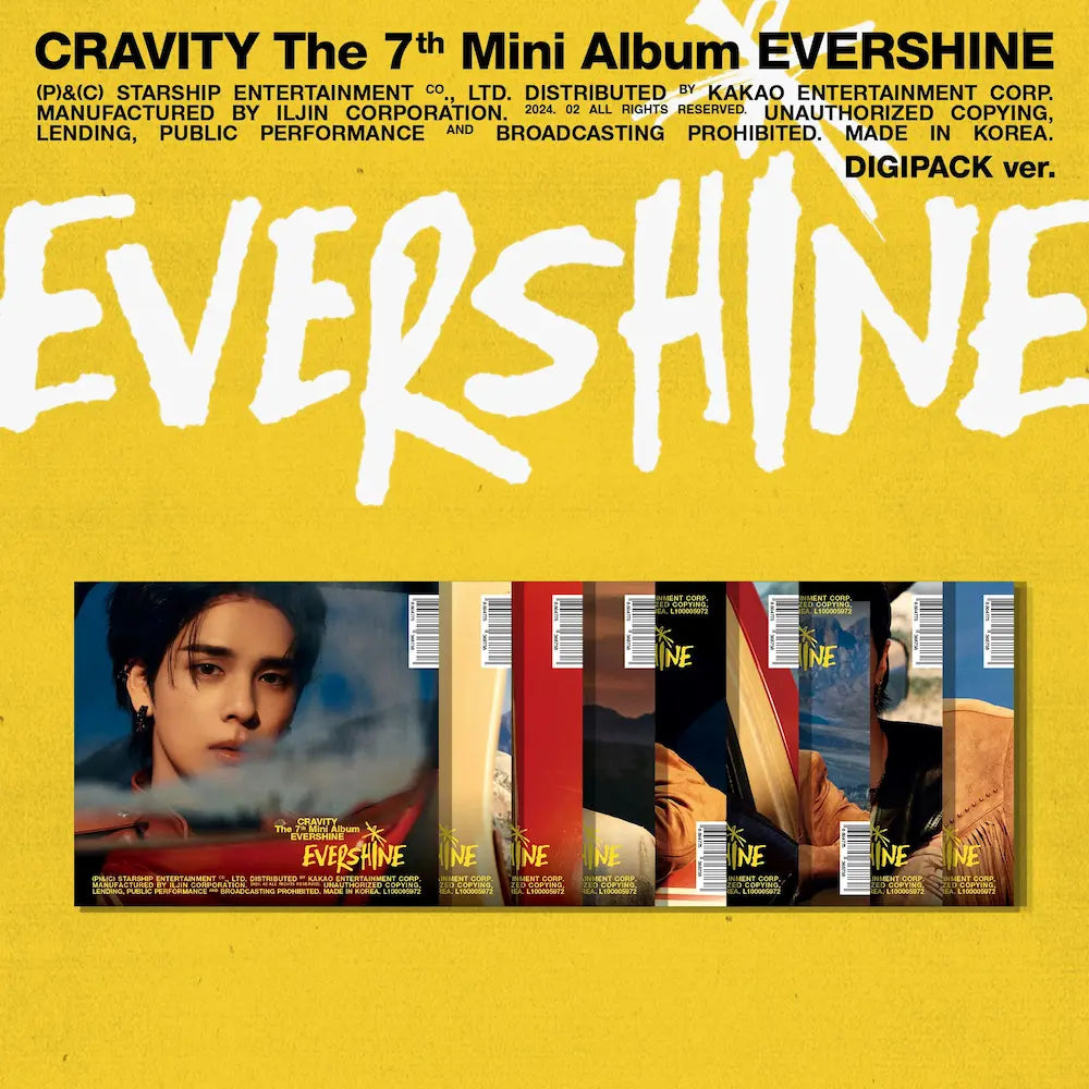 【CRAVITY】 7th ミニアルバム 3形態＋デジパック（メンバー選択） CRAVITY - [EVERSHINE] 7th Mini Album 3 Version SET