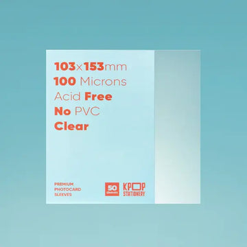 Clear Premium Photocard Sleeves, 103 x 153 mm (Postcards)