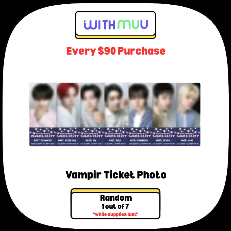 ENHYPEN World Coupon Card Collection (Pajama Party Basic Ver