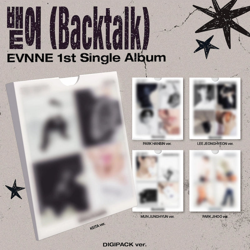 evnne シングル1集 backtalk サノク ソンムル ケイタ EVNNE 1st Single Album - Backtalk (Digipack Ver.) – Choice Music LA