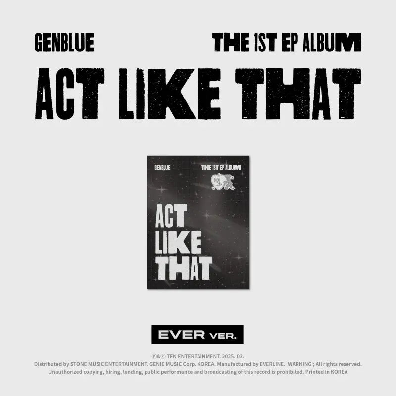 GENBLUE 1st EP Album - ACT LIKE THAT (Ever Music Ver.)