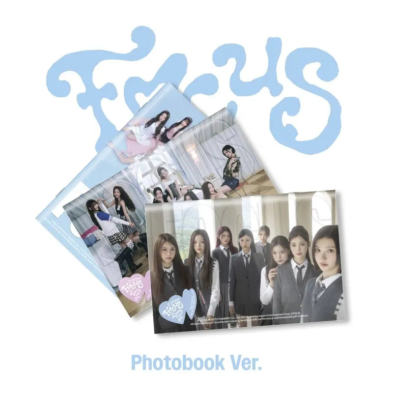 Hearts2Hearts 1st Mini Album - FOCUS (Photobook Ver.) + APPLEMUSIC