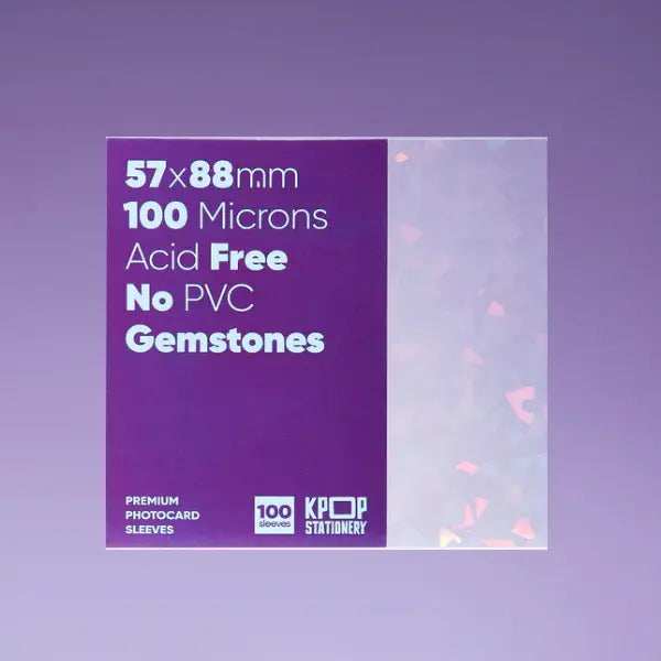 57 x 88 card sleeves Holographic Gemstones Sleeves, 57 x 88 mm – Choice Music LA