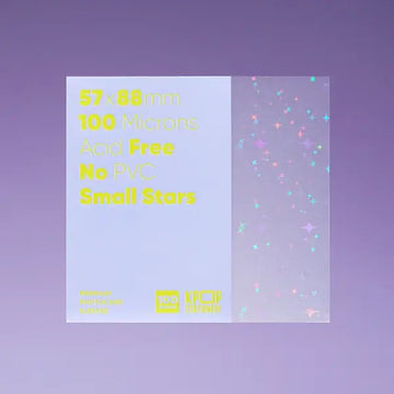 Holographic Small Stars Sleeves, 57 x 88 mm