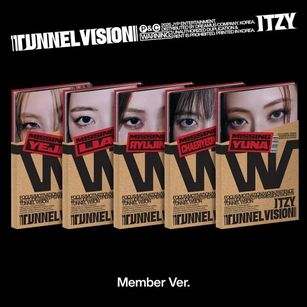 ITZY Album - TUNNEL VISION (Member Ver.) + APPLEMUSIC Photocard