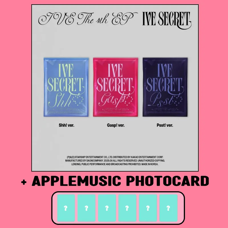 IVE 4th EP Album - IVE SECRET + APPLEMUSIC Photocard
