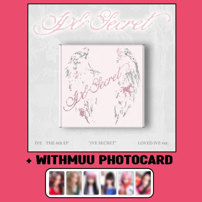 IVE 4th EP Album - IVE SECRET (LOVED Ive Ver.) + WITHMUU Photocard IVE 4th EP Album - IVE SECRET (LOVED Ive Ver.) + WITHMUU Photocard