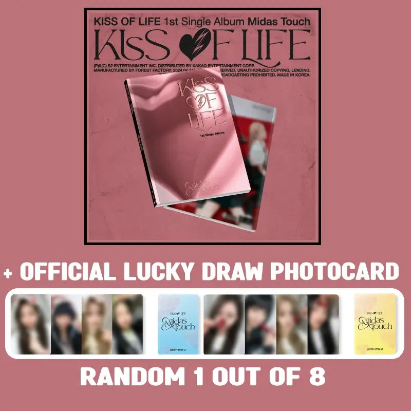 KISS OF LIFE 1st Single Album - Midas Touch (Photobook Ver.) + Lucky Draw Photocard