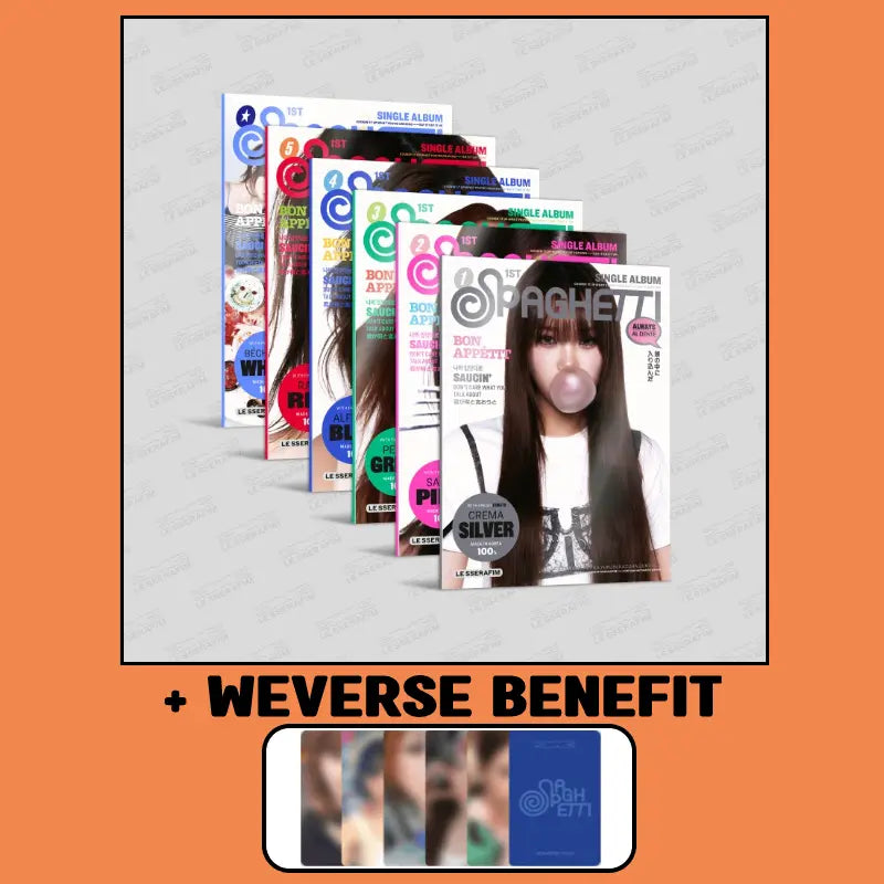 LE SSERAFIM 1st Single Album - SPAGHETTI (Compact Ver.) + Weverse