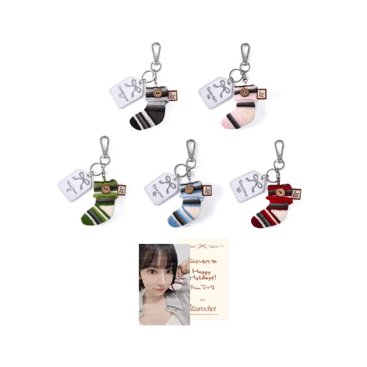 LE SSERAFIM KKUROCHET Official Merchandise - Sock Ornament Keyring LE SSERAFIM KKUROCHET Official Merchandise - Sock Ornament Keyring