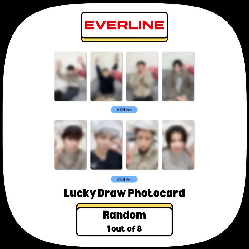 ONEUS ファヌン 当選 ポストカード ラキドロ everline 9.0 LNGSHOT EP Album - SHOT CALLERS (Standard Ver.) + EVERLINE Lucky