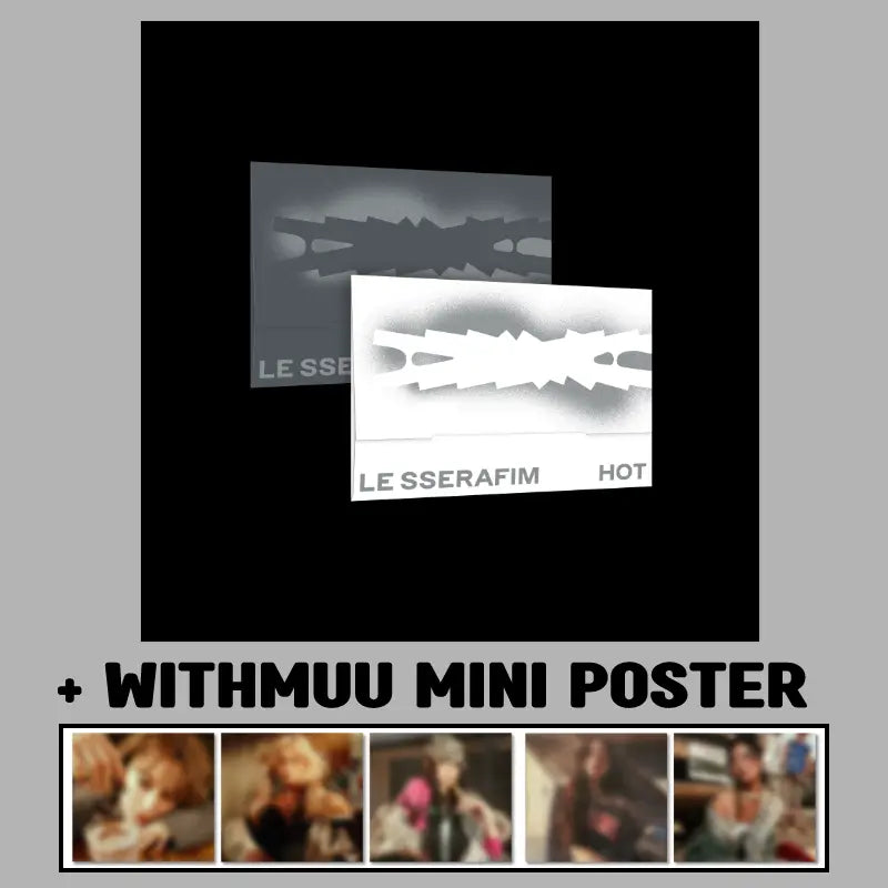 Le Sserafim 5th Mini Album - HOT (Weverse Album Ver.) + WITHMUU