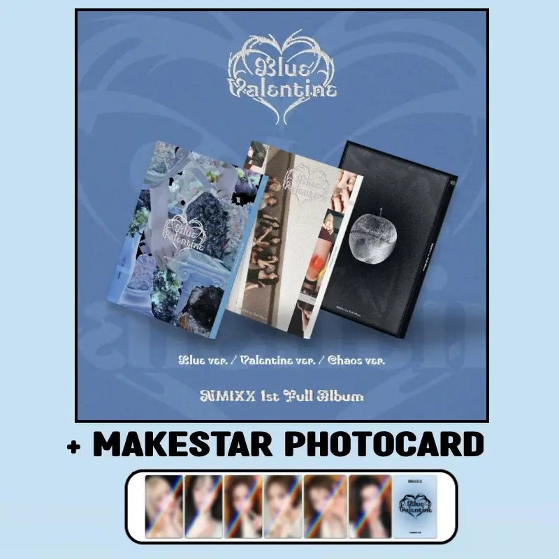 NMIXX 1st Full Album - Blue Valentine + MAKESTAR Photocard