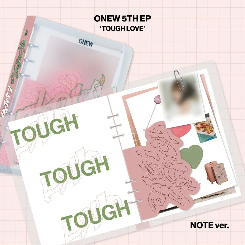 ONEW 5th EP Album - TOUGH LOVE (Note Ver.) + WITHMUU Photocard