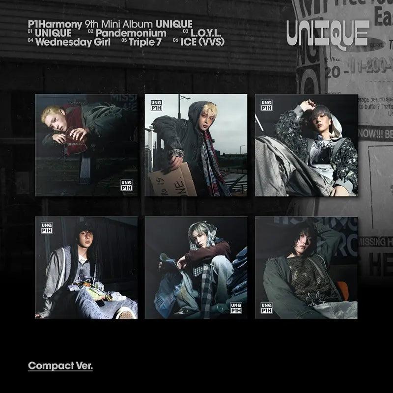 P1HARMONY 9th Mini Album - UNIQUE (Compact Ver.) + APPLEMUSIC P1HARMONY 9th Mini Album - UNIQUE (Compact Ver.) + APPLEMUSIC
