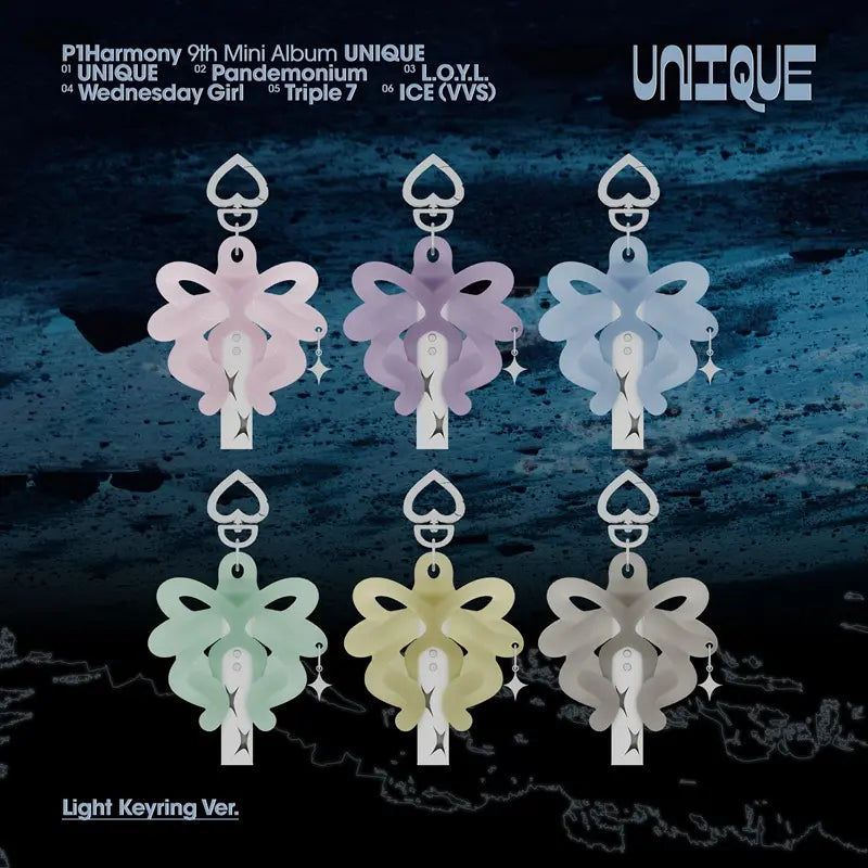 Pre-Order] P1HARMONY 9th Mini Album - UNIQUE (Light Keyring Ver