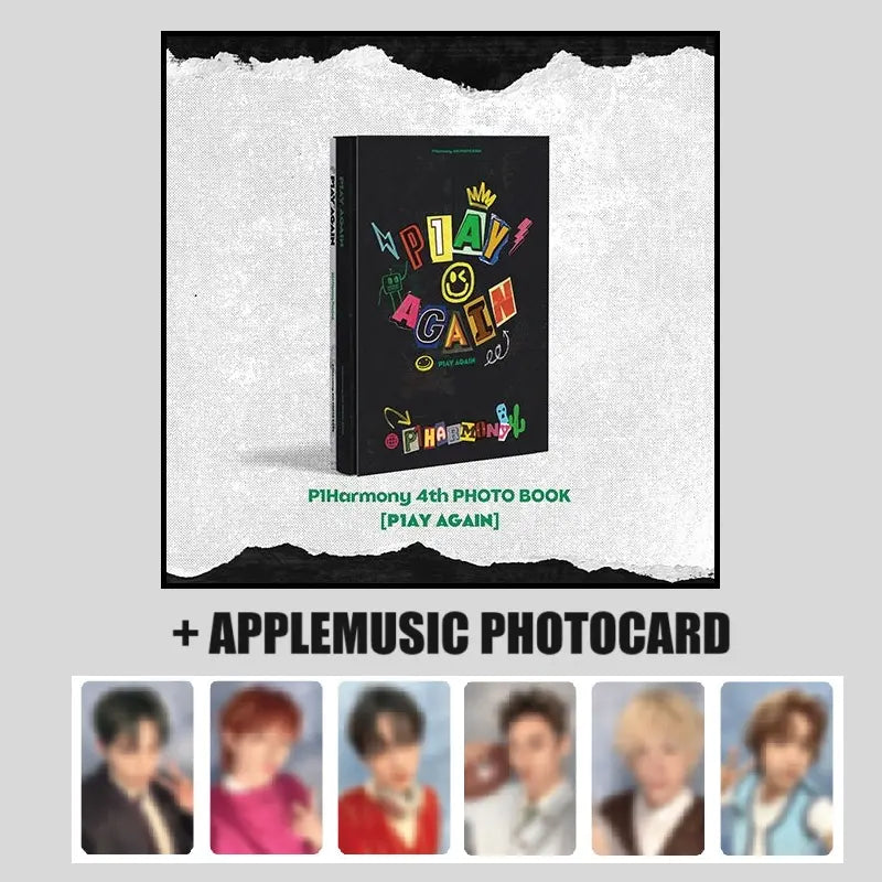 P1Harmony 4th Photobook - P1AY AGAIN + APPLEMUSIC Photocard P1Harmony 4th Photobook - P1AY AGAIN + APPLEMUSIC Photocard