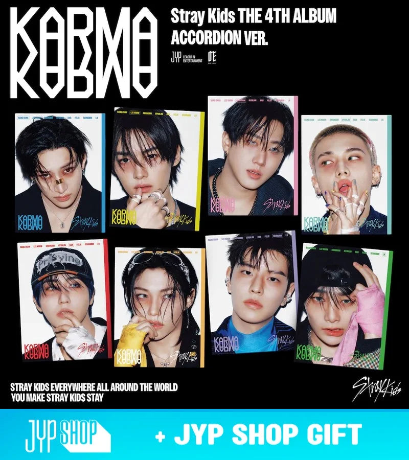Stray Kids 4th Album - KARMA (Accordion Ver.) + JYP Shop Gift