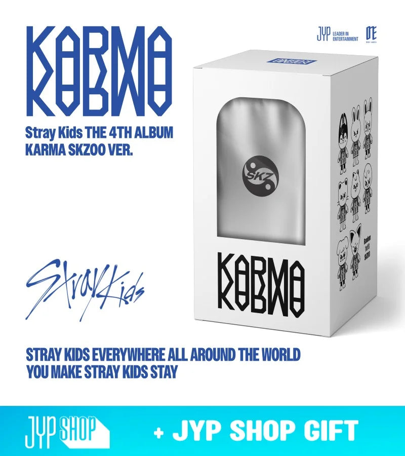 Stray Kids 4th Album - KARMA (SKZOO Ver.) + JYP Shop Gift