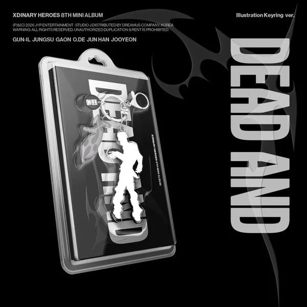 XDINARY HEROES 8th Mini Album - DEAD AND (Illustration Keyring Ver XDINARY HEROES 8th Mini Album - DEAD AND (Illustration Keyring Ver