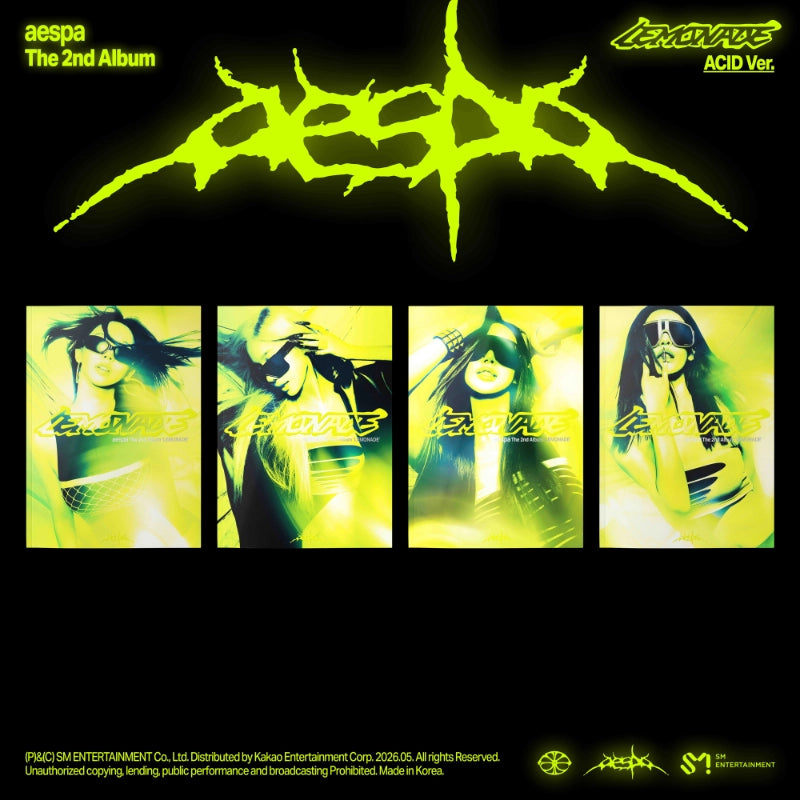 aespa 2nd Album - LEMONADE (Acid Ver.) + WITHMUU Photocard aespa 2nd Album - LEMONADE (Acid Ver.) + WITHMUU Photocard