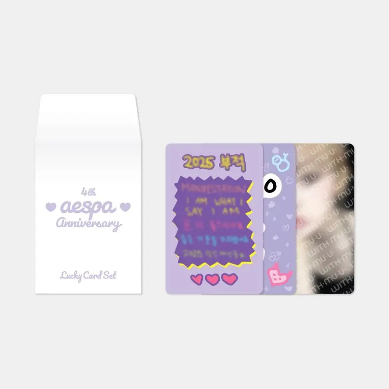 aespa 4th Anniversary Official Merchandise - Lucky Card Set aespa 4th Anniversary Official Merchandise - Lucky Card Set