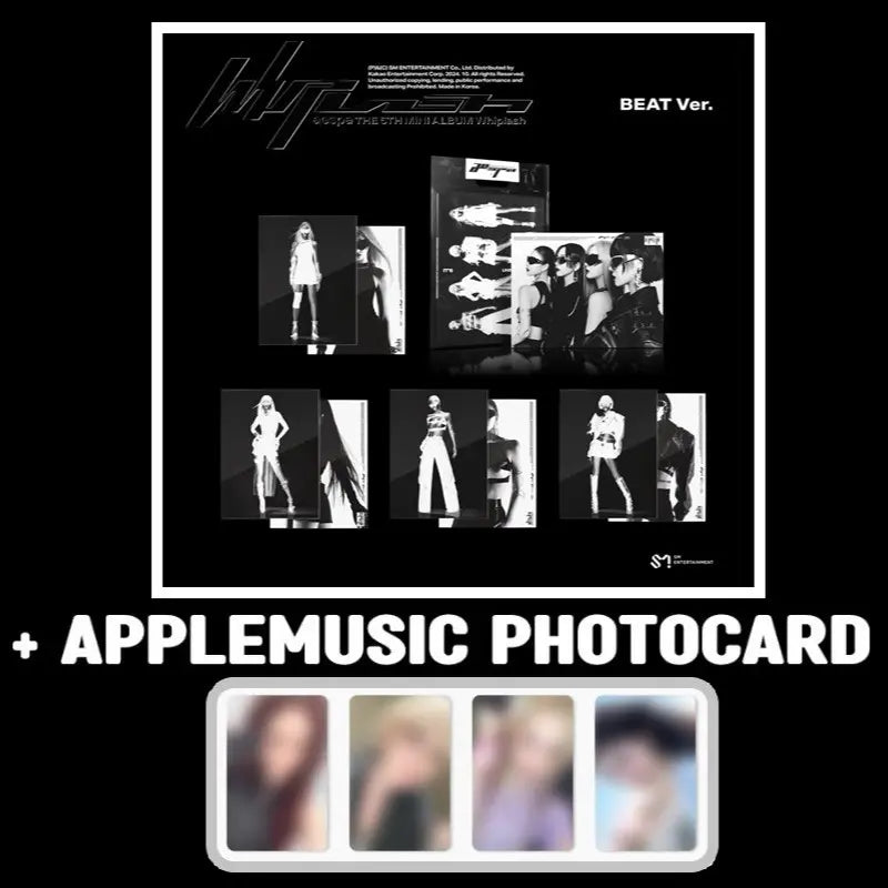aespa 5th Mini Album - Whiplash (Beat Ver.) + APPLEMUSIC Photocard aespa 5th Mini Album - Whiplash (Beat Ver.) + APPLEMUSIC Photocard