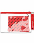 Red Velvet "Bad Boy" Clutch with Make Up Bag & Keychain