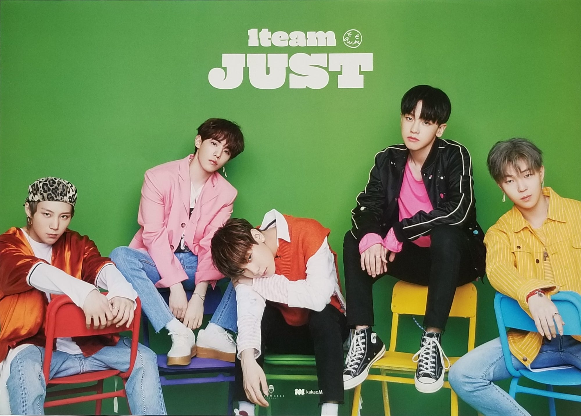 1Team 2nd Mini Album JUST Official Poster - Photo Concept 1
