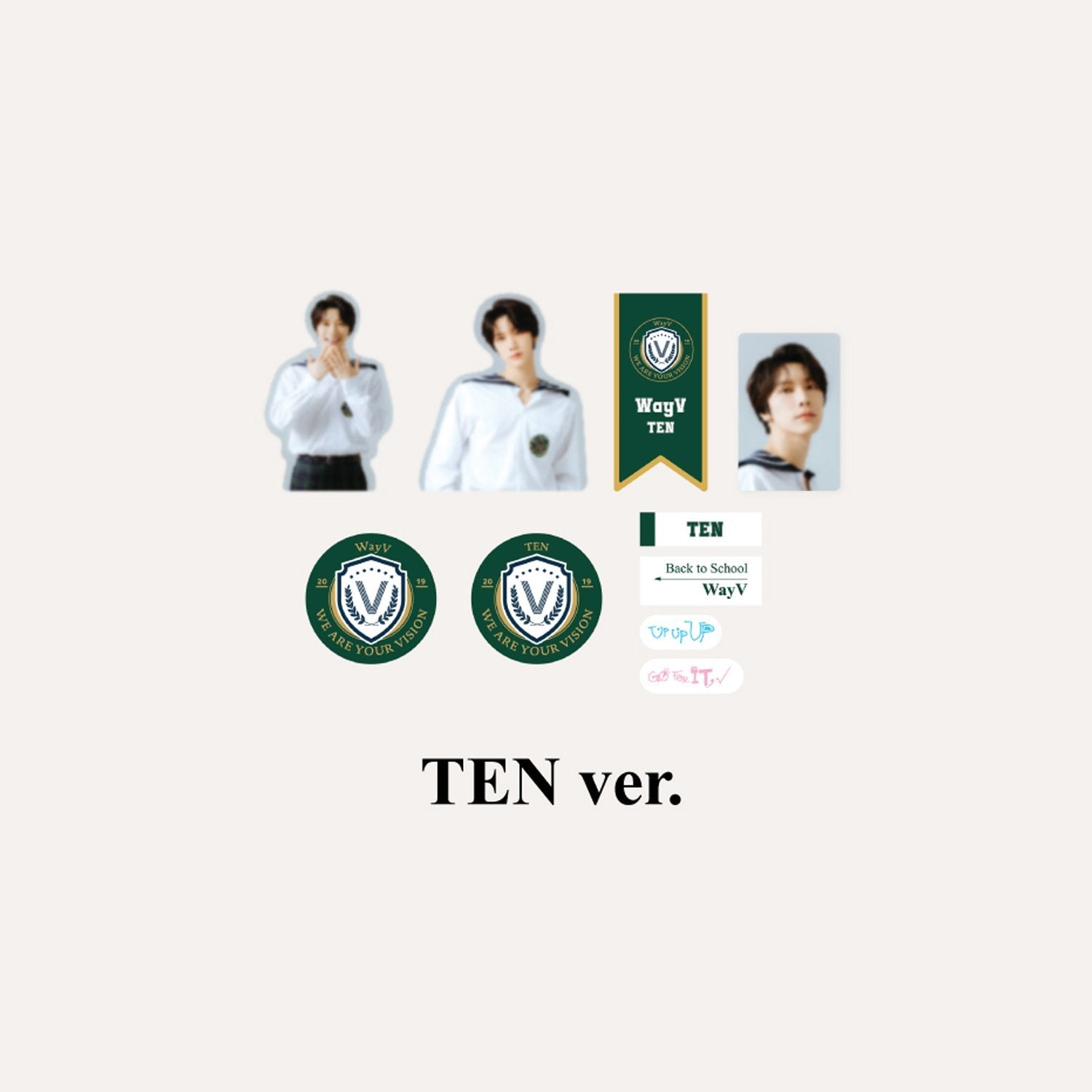 WayV 2021 Back To School Kit - Luggage Sticker + Photocard Set