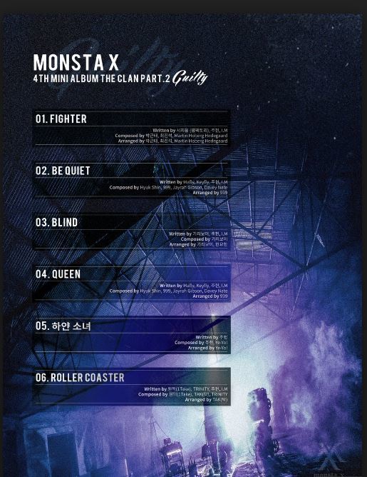 몬스타엑스 MONSTA X - 4TH MINI  ALBUM  ['THE CLAN 2.5 PART.2 GUILTY]