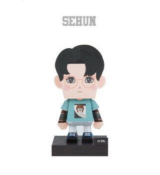 EXO - Paper Toy 5TH Anniversary Package Photocard Sticker Official 9 Members Set