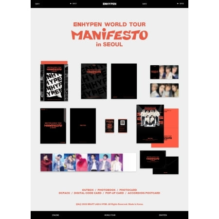 Enhypen World Tour [MANIFESTO] in Seoul Digital Code + POB