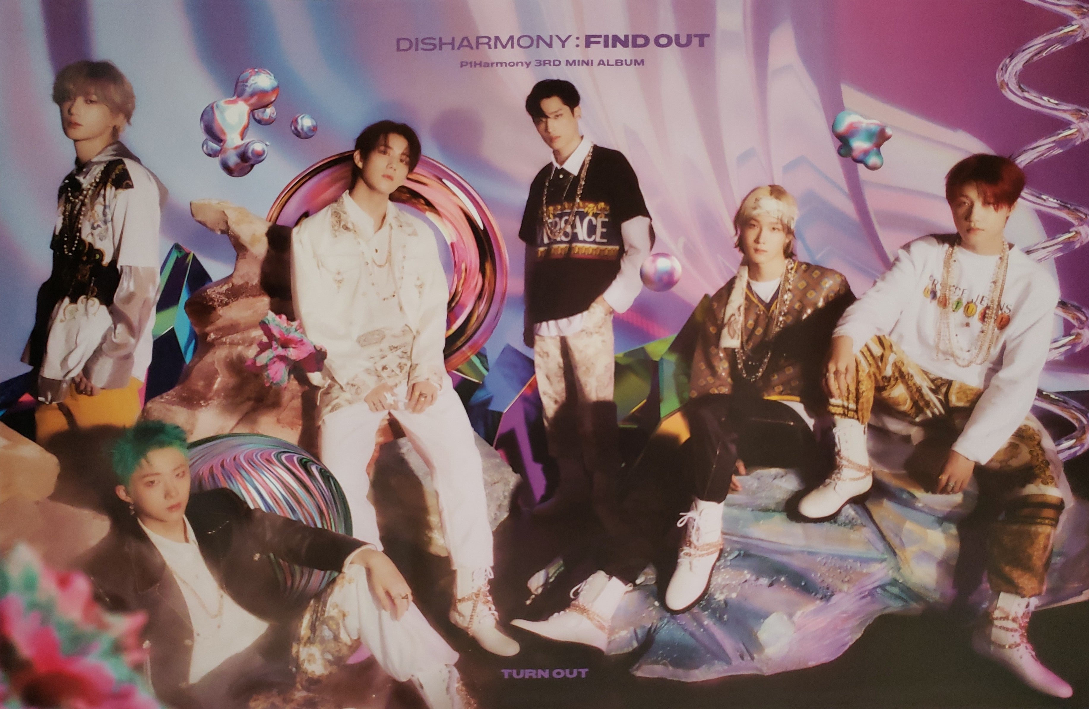 P1HARMONY - DISHARMONY : FIND OUT (3rd Mini Album) (TURN OUT ver. (+ Folded  Poster))
