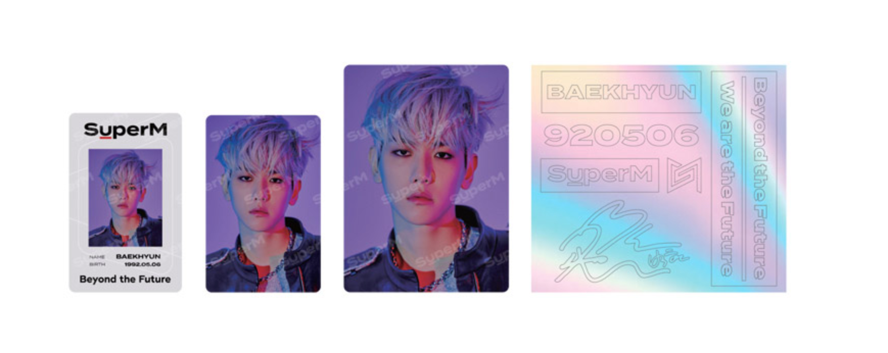 SuperM Beyond LIVE Goods - ID Card + Light Stick Deco Sticker Set