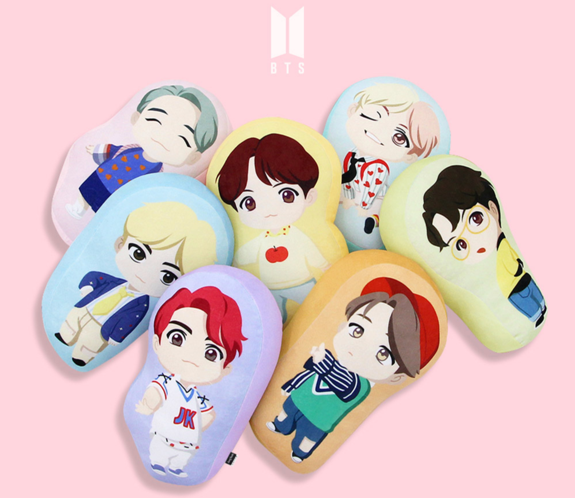 LOUJIN BTS Merchandise Kissen Kpop Jimin V Suga Jung Kook Fotos Weich Gefülltes Kissen für Sofa Heimdekoration Schön für AR 45 cm x 45 cm