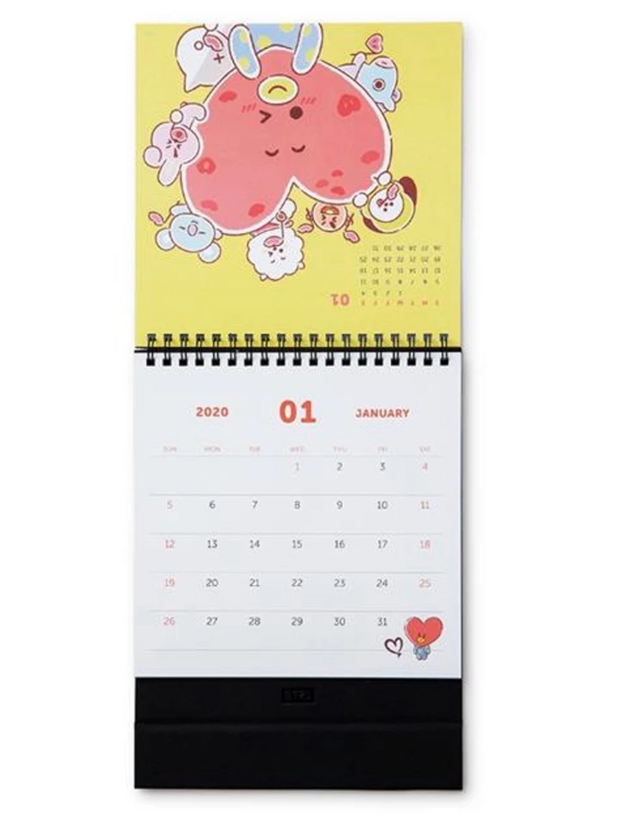 BT21 Line Friends Official Merchandise - 2020 Desk Calendar