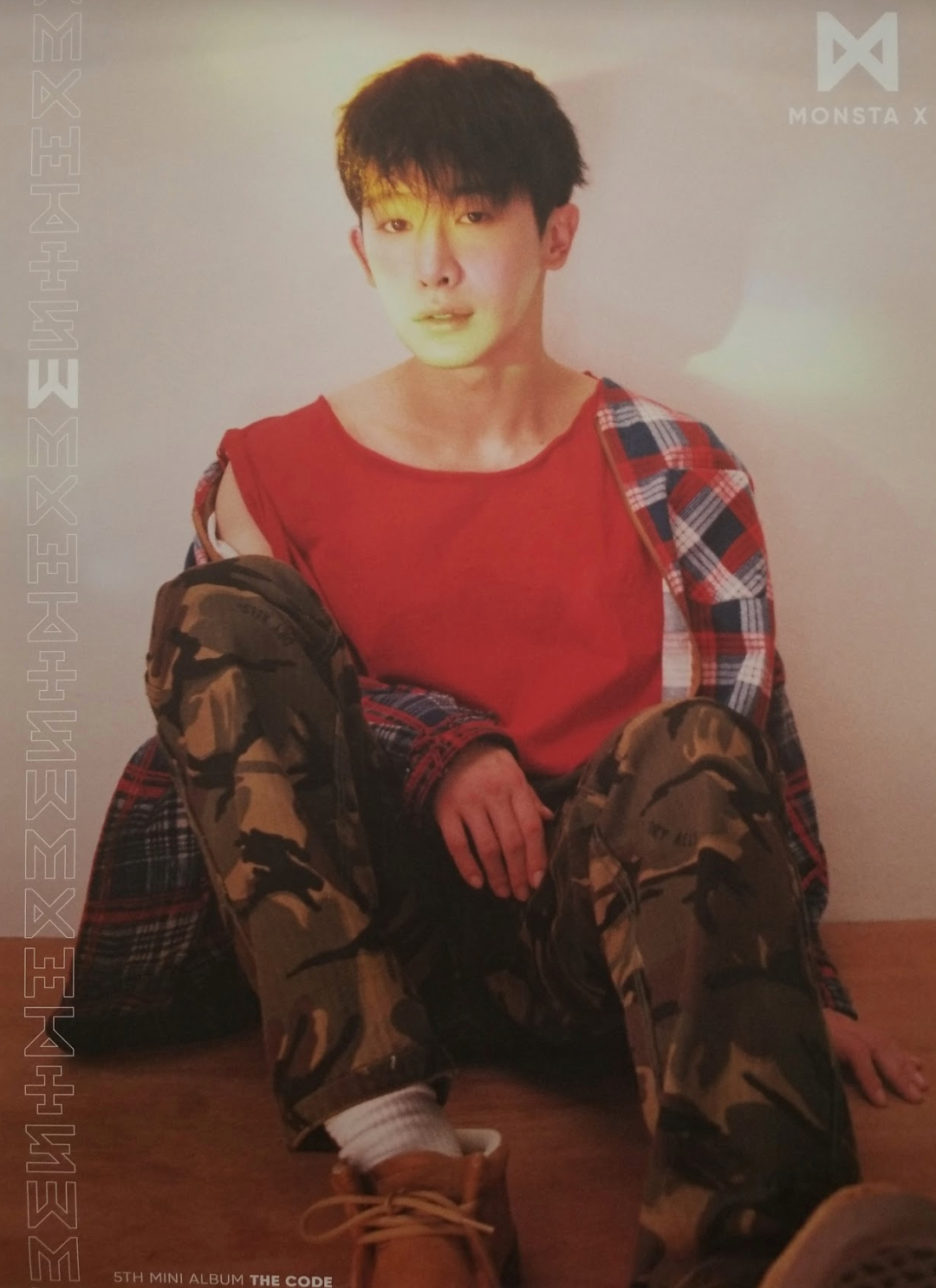 MONSTA X 5th Mini Album The Code Official Poster - Photo Concept Wonho