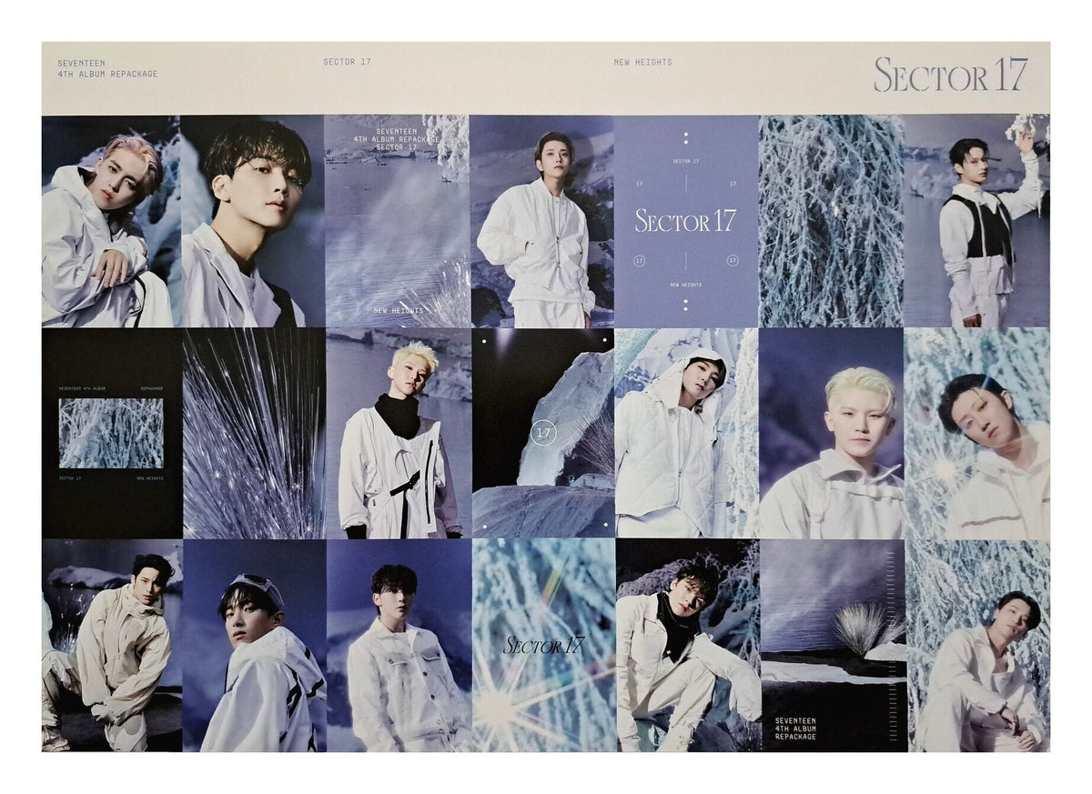 Seventeen 4th Repackage Album Sector 17 Official Poster - Photo Concept New  Heights