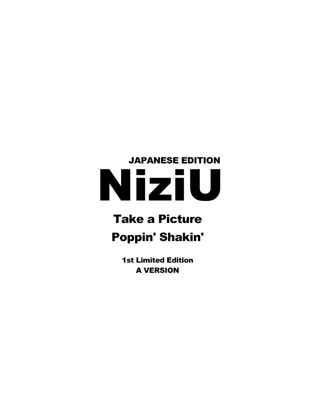 Take a picture Poppin' Shakin' - 邦楽